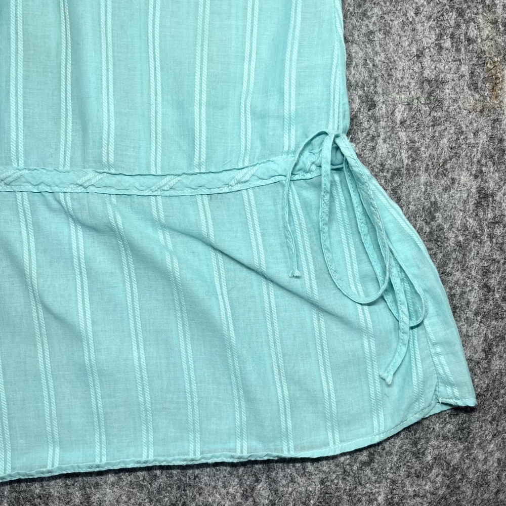 Maurices Cami Tank Top Women XL Light Blue Cotton Peplum Boho Peasant Y2K Airy - Picture 4 of 9